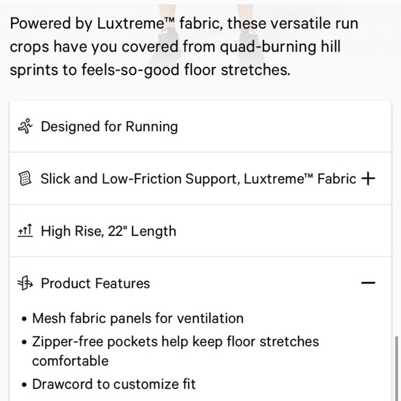 Lululemon Pace Rival High Rise Cropped Legging - Picture 2 of 6